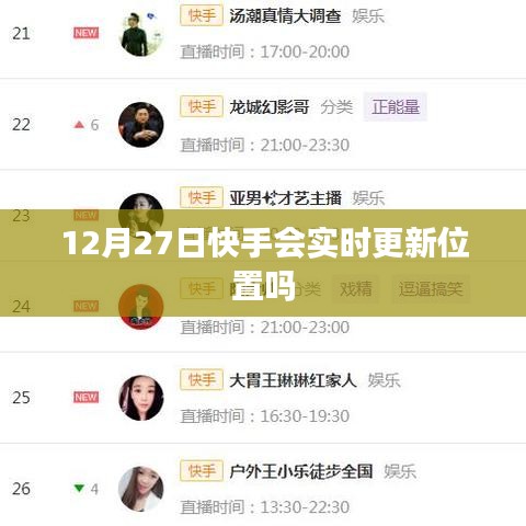 快手实时更新位置功能介绍，位置更新时间与规则解析