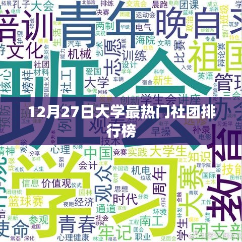 大学社团排行榜揭晓，热门社团榜单（12月27日）