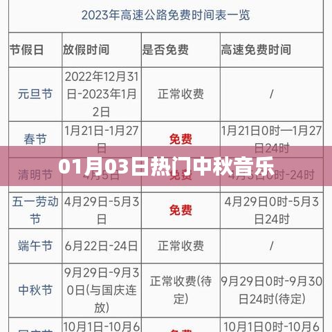 中秋佳节音乐盛宴，精选热门金曲
