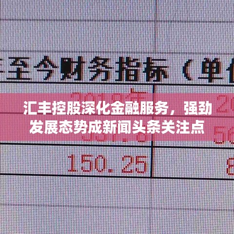 汇丰控股深化金融服务，强劲发展态势成新闻头条关注点