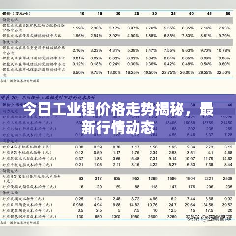 今日工业锂价格走势揭秘，最新行情动态