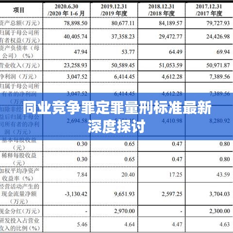 同业竞争罪定罪量刑标准最新深度探讨