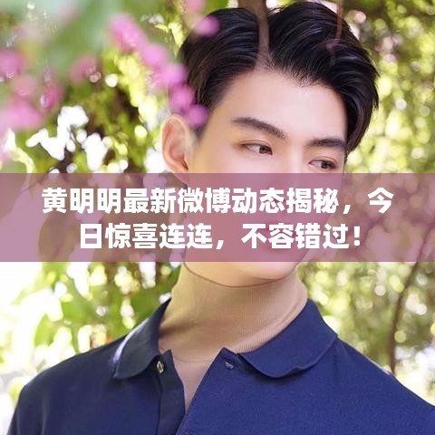 黄明明最新微博动态揭秘，今日惊喜连连，不容错过！
