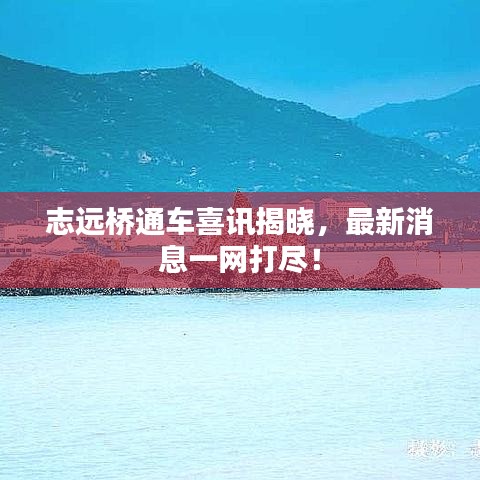 志远桥通车喜讯揭晓，最新消息一网打尽！
