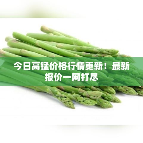今日高锰价格行情更新！最新报价一网打尽